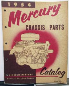 1954 Mercury Dealer Chassis Parts Catalog Book Monterey Sports Coupe Sedan Wagon