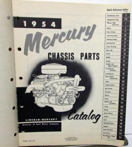 1954 Mercury Dealer Chassis Parts Catalog Book Monterey Sports Coupe Sedan Wagon