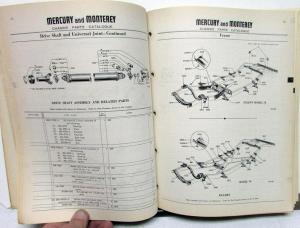 1954 Mercury Dealer Chassis Parts Catalog Book Monterey Sports Coupe Sedan Wagon