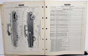 1954-1955 Mercury Dealer Chassis Parts Catalog Book Monterey Montclair Wagon