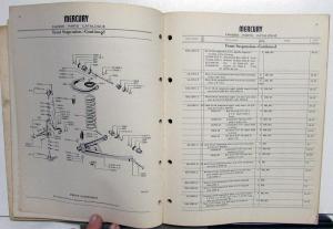 1954-1955 Mercury Dealer Chassis Parts Catalog Book Monterey Montclair Wagon