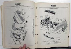 1954-1955 Mercury Dealer Chassis Parts Catalog Book Monterey Montclair Wagon