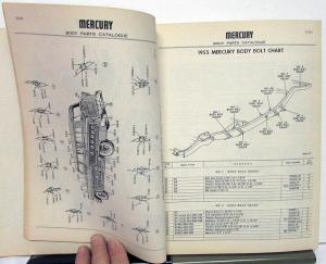 1955 Mercury Body Parts Catalog Book Accessories Monterey Montclair Convertible