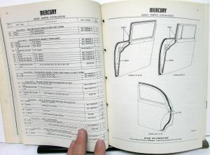 1955 Mercury Body Parts Catalog Book Final Edition Monterey Montclair Wagon