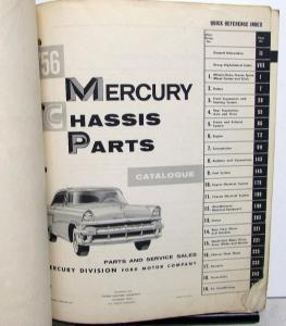 1956 Mercury Chassis Parts Catalog Book Monterey Montclair Convertible Wagon