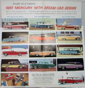 1957 Mercury 8 Montclair Monterey Wagon CANADIAN Sales Folder Mailer Form AD 752