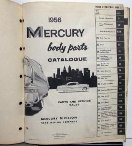 1956 Mercury Dealer Body Parts Catalog Book Monterey Montclair Custom Medalist