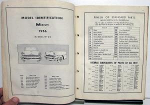 1956 Mercury Dealer Body Parts Catalog Book Monterey Montclair Custom Medalist