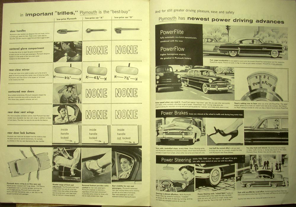 1954 Plymouth Dares To Compare Newsprint Style Sales Brochure ORIGINAL