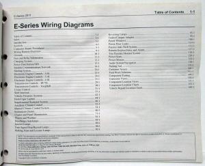 2011 Ford Econoline Club Wagon E-Series Electrical Wiring Diagrams Manual