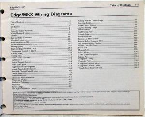 2010 Ford Edge and Lincoln MKX Electrical Wiring Diagrams Manual