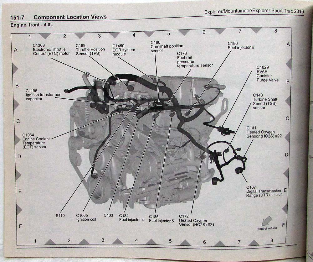 2010 Ford Explorer Mercury Mountaineer Sport Trac Electrical Wiring
