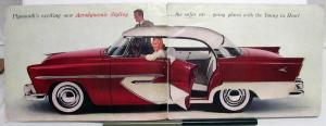 1956 Plymouth Powerflite Belvedere Savoy Plaza Suburban Color Sale Brochure ORIG