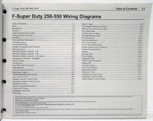 2010 Ford F-250 350 450 550 Super Duty Pickup Electrical Wiring Diagrams Manual