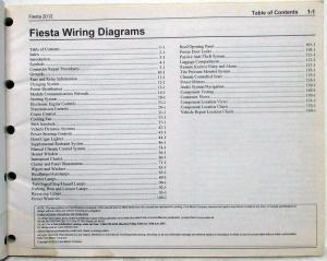 2012 Ford Fiesta Electrical Wiring Diagrams Manual
