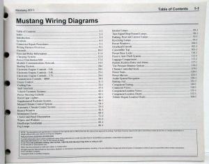 2011 Ford Mustang GT Shelby GT500 Electrical Wiring Diagrams Manual