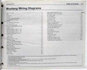 2010 Ford Mustang GT Electrical Wiring Diagrams Manual