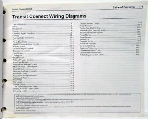 2011 Ford Transit Connect Electrical Wiring Diagrams Manual