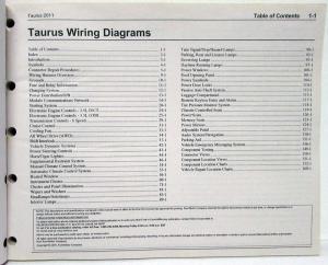 2011 Ford Taurus Electrical Wiring Diagrams Manual