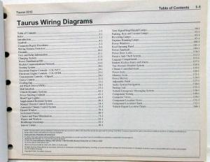 2010 Ford Taurus Electrical Wiring Diagrams Manual