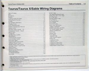 2009 Ford Taurus and X & Mercury Sable Electrical Wiring Diagrams Manual