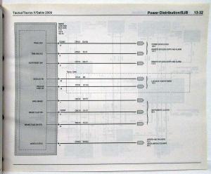 2009 Ford Taurus and X & Mercury Sable Electrical Wiring Diagrams Manual