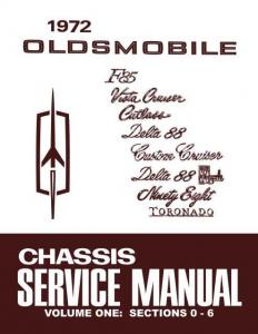 1972 Oldsmobile Service Shop Chassis Repair Manual Set F85 Cutlass 442 NEW