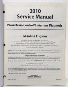 2010 Ford Gas Engine Powertrain Emissions Diagnosis Service Manual Mustang F-150