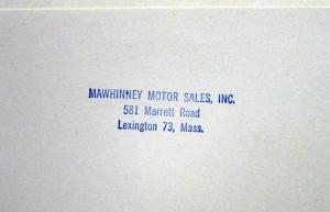 1962 Plymouth Sport Fury ORIGINAL Dealer Sales Brochure & Envelope