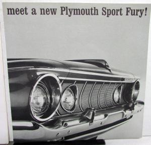 1962 Plymouth Sport Fury ORIGINAL Dealer Sales Brochure & Envelope