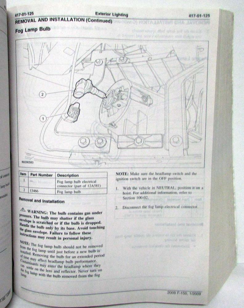 2009 Ford F-150 & Lincoln Mark LT Pickup Truck Service Shop Manual Set Vol 1 ...
