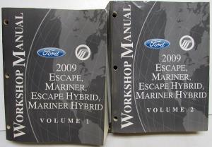 2009 Ford Escape Mercury Mariner and Hybrids Service Shop Repair Manual Vol 1&2