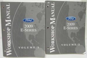 2009 Ford Econoline E-Series Van Service Shop Repair Manual Set Vol 1 & 2