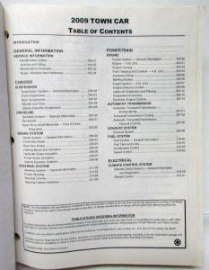 2009 Lincoln Town Car Service Shop Repair Manual