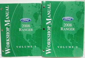 2008 Ford Ranger Pickup Truck Service Shop Repair Manual Set Vol 1 & 2