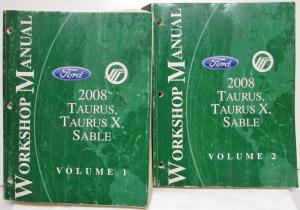 2008 Ford Taurus & X and Mercury Sable Service Shop Repair Manual Set Vol 1 & 2