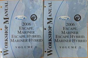 2006 Ford Escape Mercury Mariner and Hybrids Service Shop Repair Manual Vol 1&2