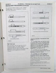 2006 Ford Inspection Manual Pre-Delivery Car-Truck