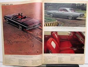 1964 Plymouth Fury Sport Fury Belvedere Savoy Original Dealer Sales Brochure