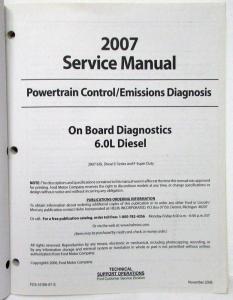 2007 Ford 6.0L Diesel Powertrain Control Emissions Diagnosis Service Manual