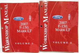2007 Ford F-150 & Lincoln Mark LT Pickup Truck Service Shop Manual Set Vol 1 & 2