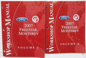 2007 Ford Freestar & Mercury Monterey Service Shop Repair Manual Set Vol 1&2