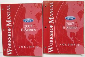 2007 Ford Econoline E-Series Van Service Shop Repair Manual Set Vol 1 & 2