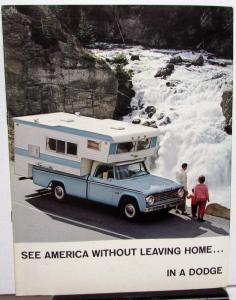 1966 Dodge Truck Dealer Sales Brochure Van Camper RV Motorhome Models