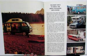 1966 Dodge Truck Dealer Sales Brochure Van Camper RV Motorhome Models