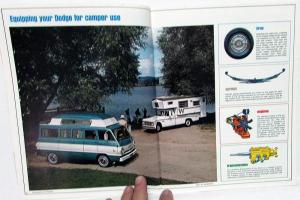 1969 Dodge Truck Dealer Sales Brochure RV Camper Motor Home Pickup Models