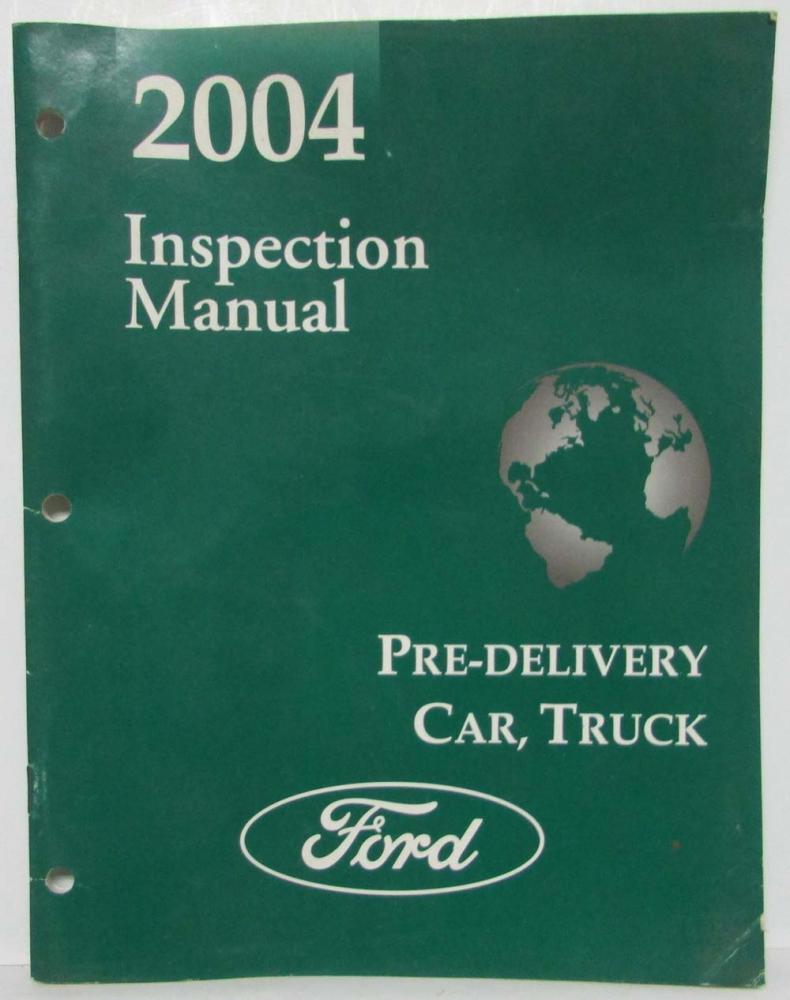 2004 Ford Lincoln Mercury Inspection Manual Pre-Delivery Car-Truck