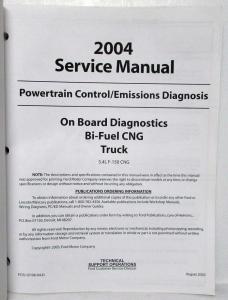 2004 Ford Bi-Fuel CNG Powertrain Control Emissions Diagnosis Service Manual
