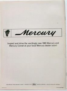 1965 Mercury Monterey Montclair Park Lane Wagon Comet Sales Brochure Rev MC 111