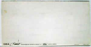 1964 Mercury Comet Sales Brochure Caliente 404 202 Wagon C64 111 Original